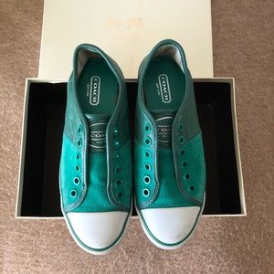 Mika Embossed Suede COACH Slip-ons
